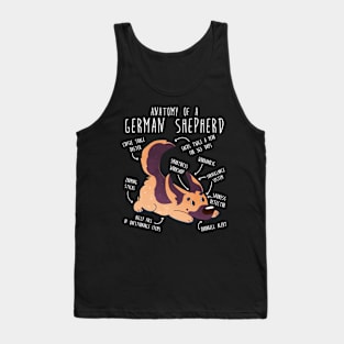 German Shepherd Dog Anatomy Tank Top